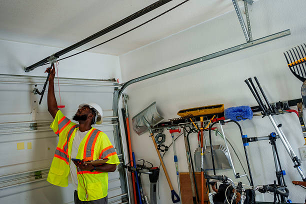 Professional Garage Door Panel Replacement technician working in Upton, WY